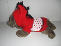 Hundestrickpullover ´Heart` Rot/Weiß