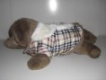 Hundejacke  ´Karo´ Beige/Weiß kariert
