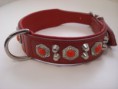 Lederhalsband ´Persia´ Rot