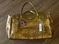 Hundetasche Croco elegance Gold